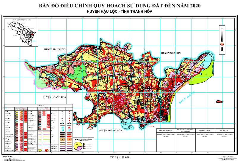 Bản đồ quy hoạch huyện Hậu Lộc đã được chính quyền địa phương cập nhật vào năm